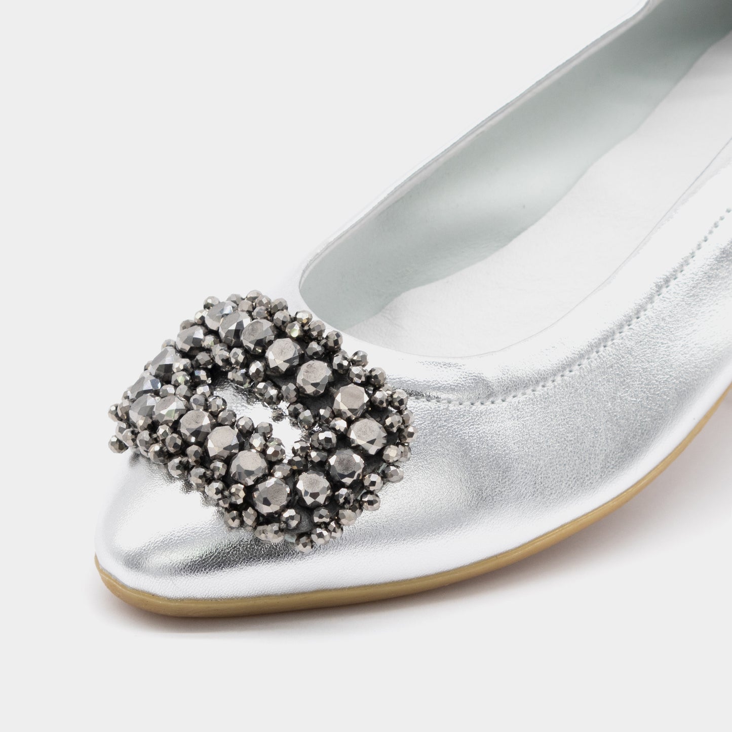 ZIGGY srebrene ženske baletanke