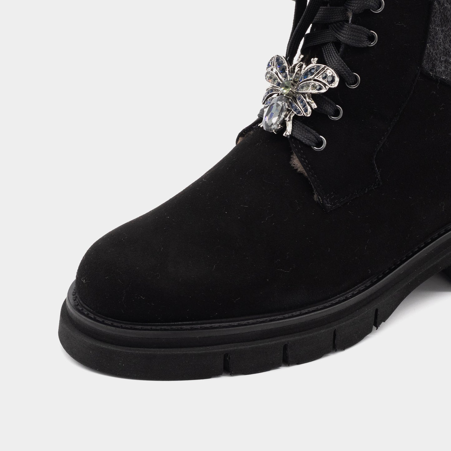 LUCA GROSSI crne ženske gležnjače sa krznom