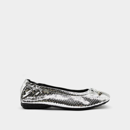 ZIGGY srebrene ženske baletanke