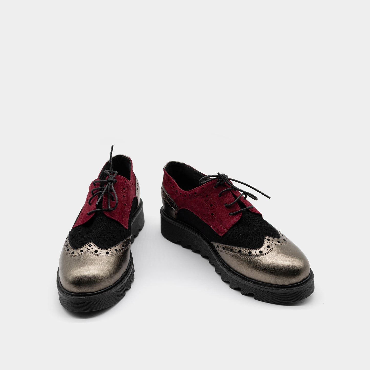 ZIGGY bordo bakarne ženske cipele