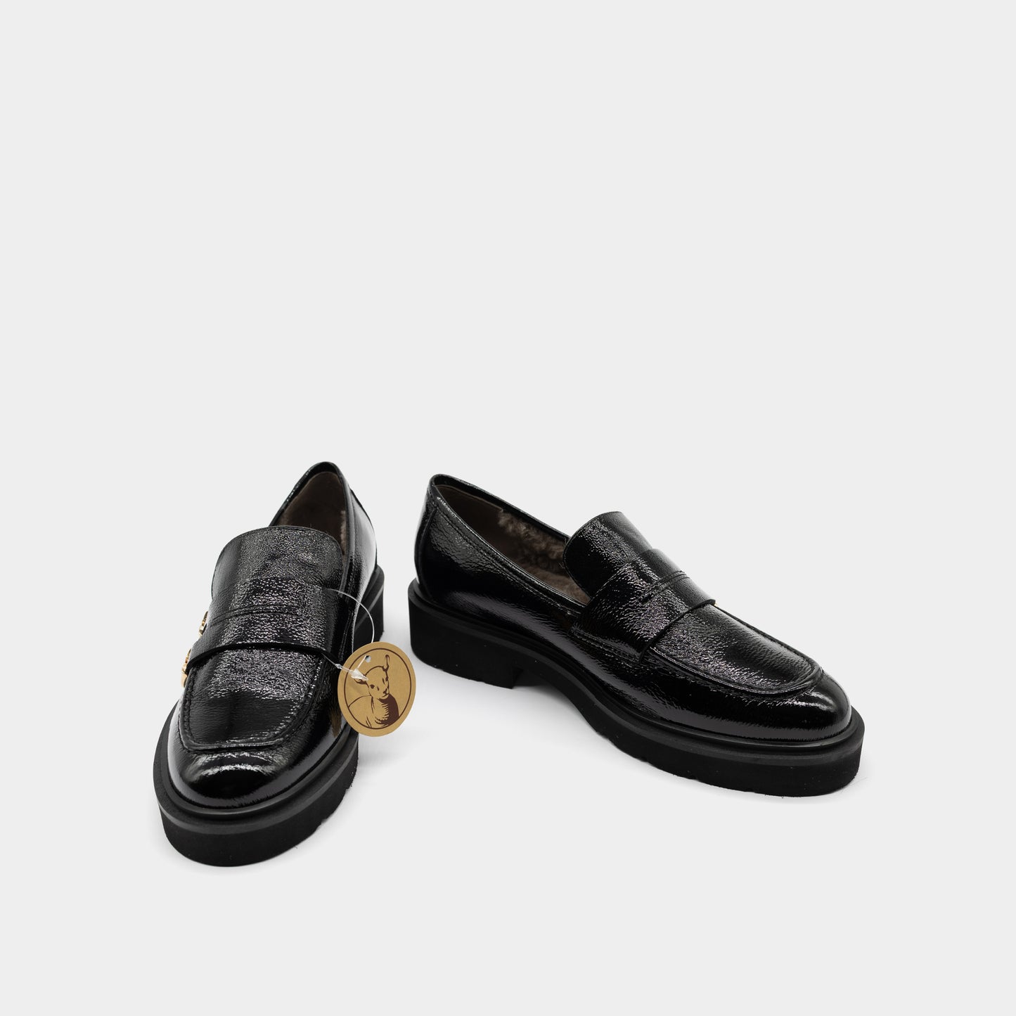 LUCA GROSSI crne ženske cipele sa krznom